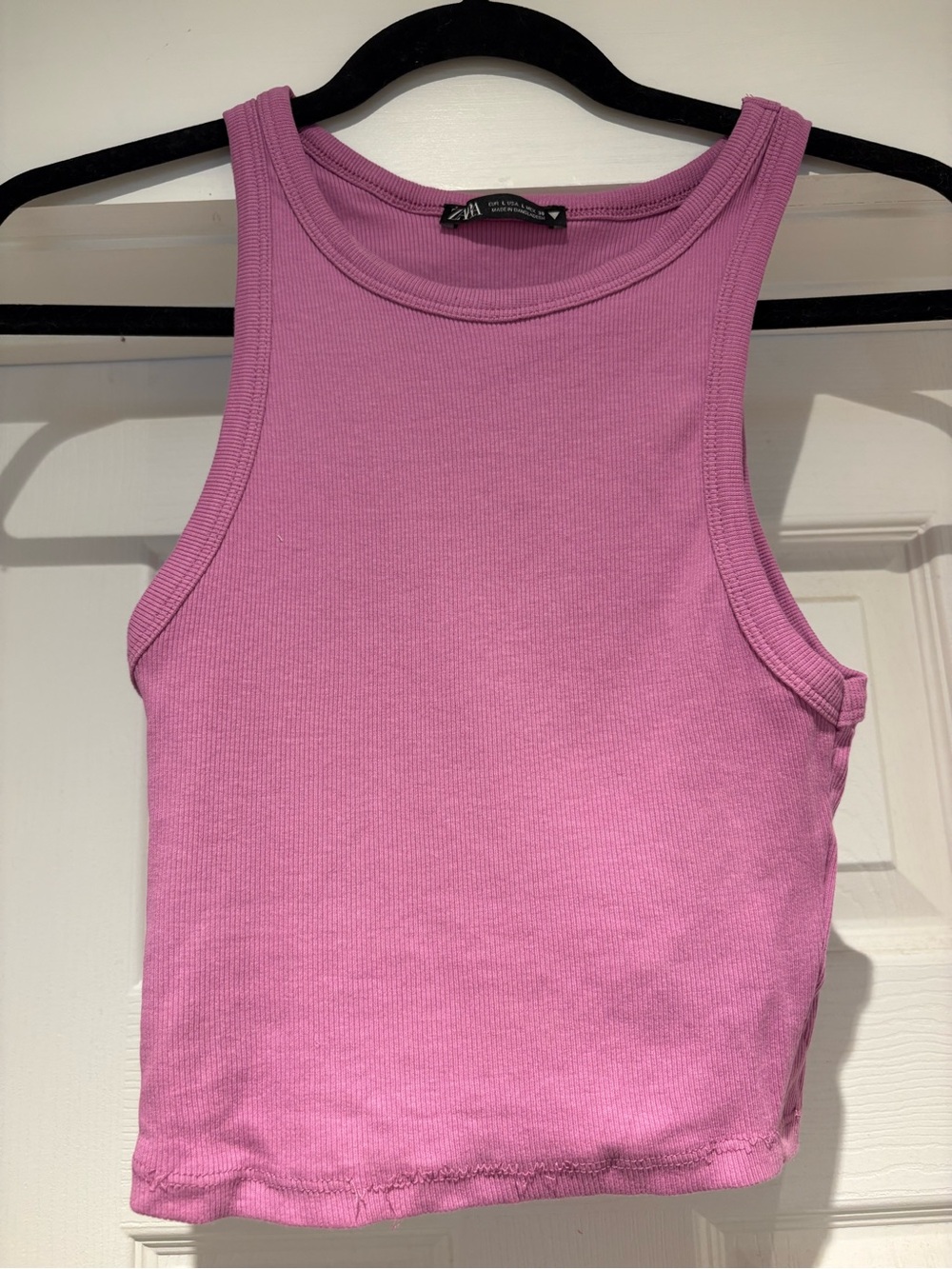 Zara Lilac Ribbed Tank Top